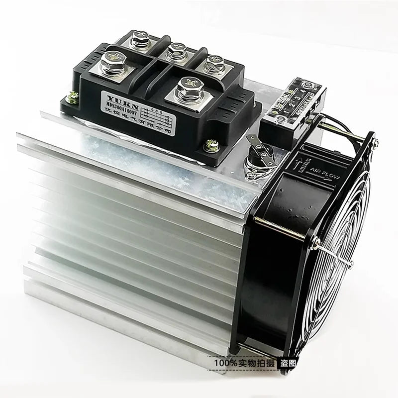 MDS300A1600V High-quality three-phase rectifier bridge module with large radiator + fan MDS300A