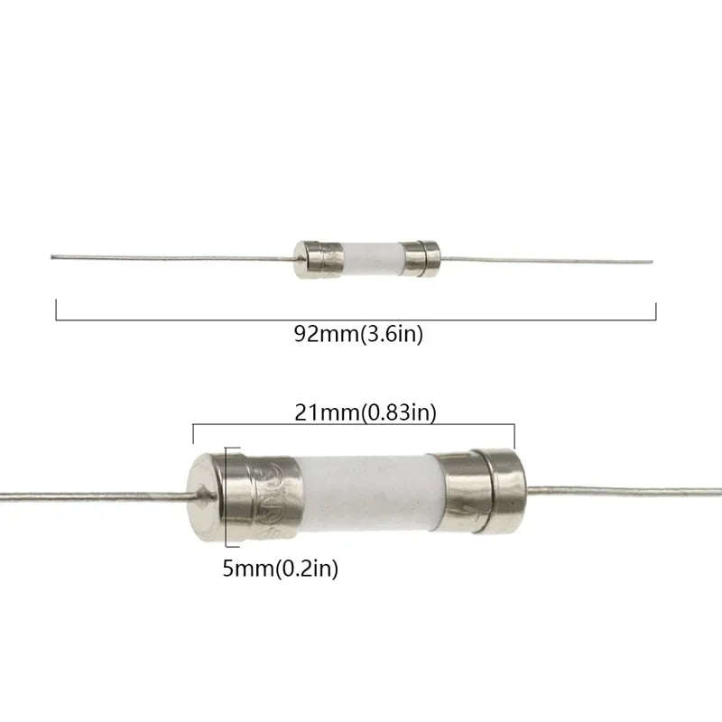 Quick Break 5X20MM Ceramic Fuse Slow Blow Tube Fuse With Pin 5*20MM 250V 0.5A 1A 2A 3A 4A 5A 6A 7A 8A 10A 12A 15A 20A 25A 30A