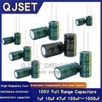 100V 1 10 47 100 220 330 470 680 1000 UF 2200uF High-Frequency Low-Impedance Audio Amplifier Power Supply Electrolytic Capacitor