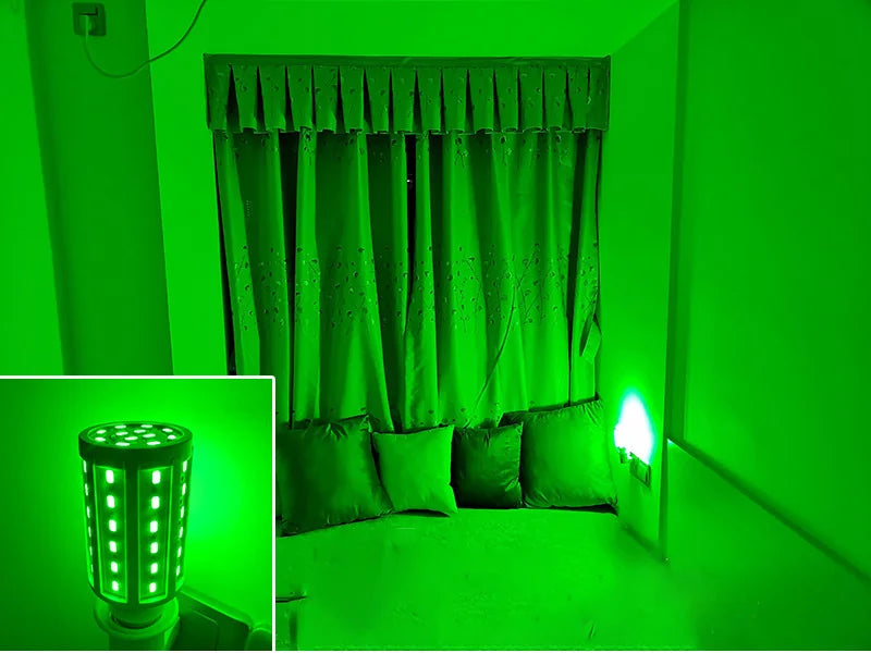 5W 10W 15W 20W 30W E27 LED Corn Lamp Indoor Lighting Home Lamp Green Pink Garden Lawn Landscape Decorative Light Bulbs SMD5730