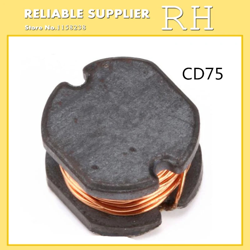 20PCS/Lot  SMD Power Inductors CD75 7.8*7.0*5.0mm 2.2UH 3.3UH 4.7UH 6.8UH 10UH 22UH 330UH 100UH 150UH 220UH 470UH