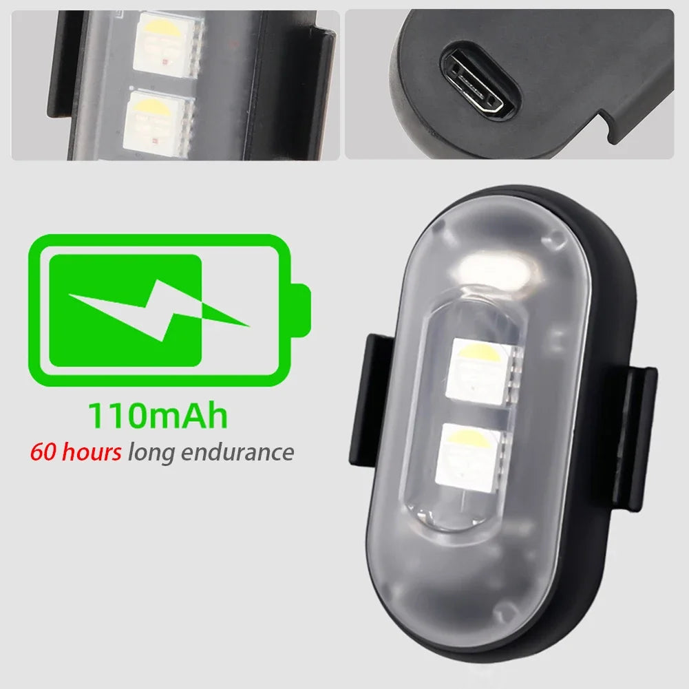 Car Motorcycle RGB LED Strobe Lights 8 Colors LED Flash Position Wireless Light Aircraft Airplane Helicopter Warning Lights