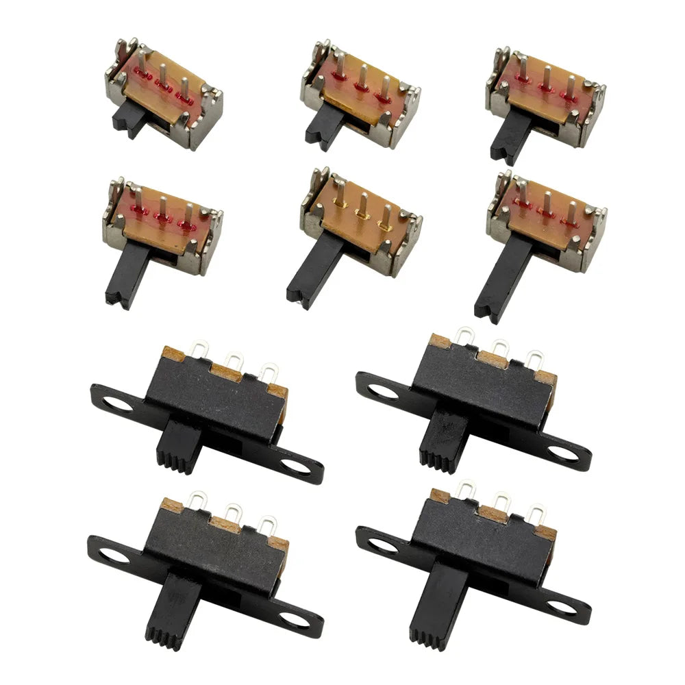20Pcs SPDT 1P2T Slide Switch Mini Toggle Switch 2 Position 3 Pin On-Off DIP for DIY Power Electronic Projects PCB DC 50V 0.5A