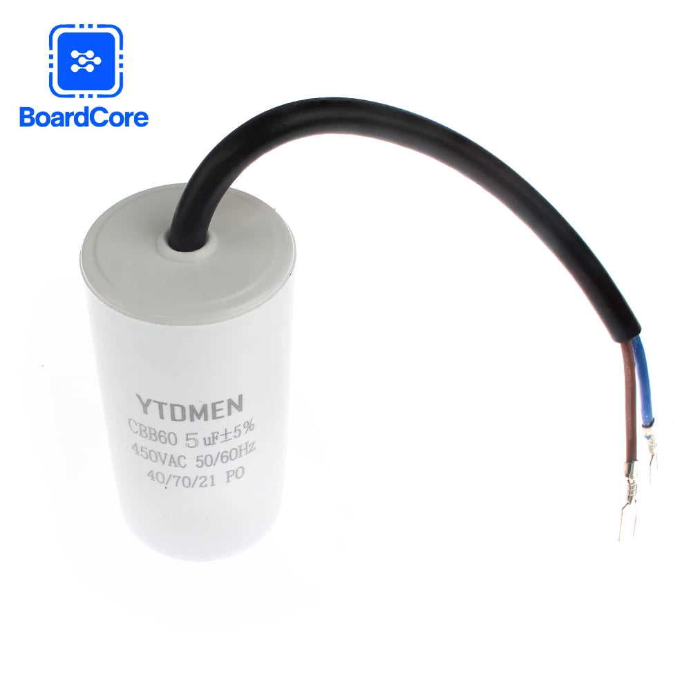 CBB60 450V 5% Motor Run Capacitors 3/4/5/6/8/10/12/14/15/16/18/20/25/30/40/45/50/60UF AC Starting Capacitor for Washing Machine