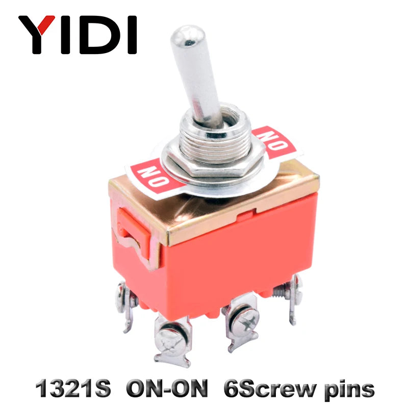 5pcs SPST DPDT 250V 15A Toggle Switch 2 3 Position Latching On-Off On-On On-Off-On E-TEN1322 1021 1122 1221 1321 Cap Waterproof