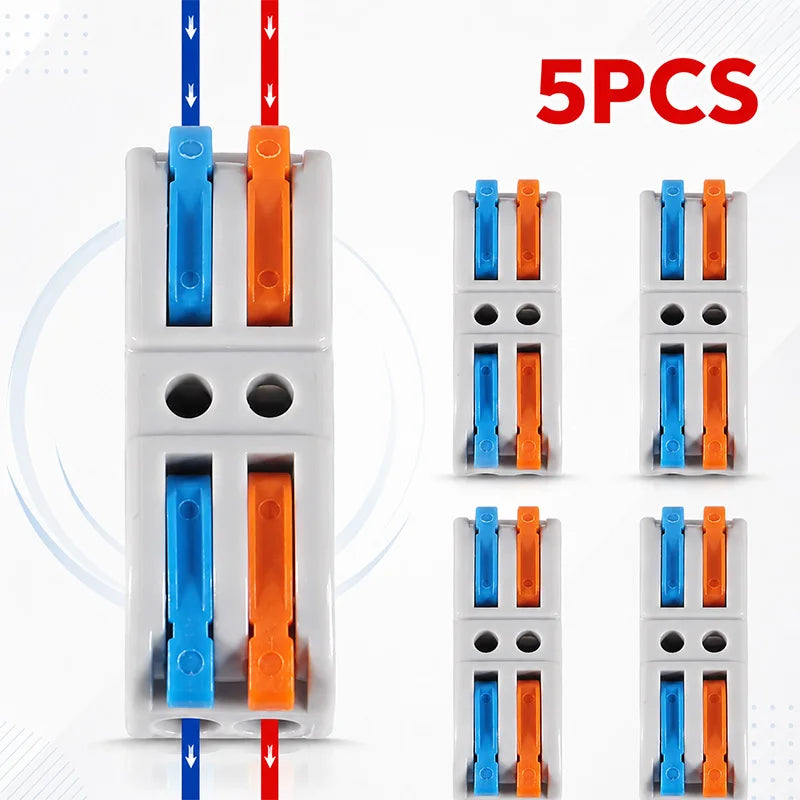 PCT-222-C PCT-223-C Color Lever Wire Connector 2 3 Port 5 10 20PCS Compact Push In Terminal Block for Electrical Cable Wiring