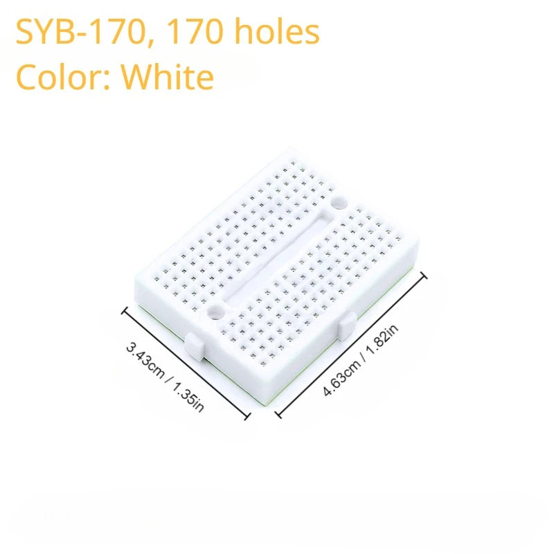 MB102 ZY-204 Solderless Breadboards 170/400/700/750/830/1600 Plug Holes Versatile Prototyping Circuit Testing Boards