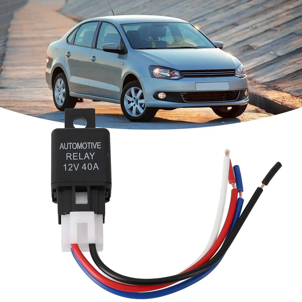 Reliable 12V 40A Car Automotive Relay 4 Pin SPST Contact Type Suitable For Strobe Lights Fog Lights Car Alarms And More