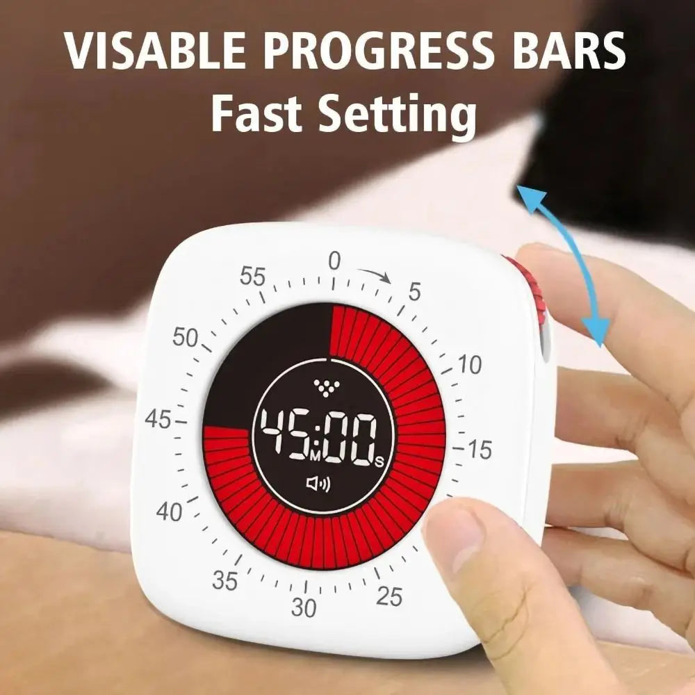 Rechargeable Visual Timer Digital 60 Minutes Timing Silcent Timers Mechanical Dual Time Clock Countdown Timer Classroom