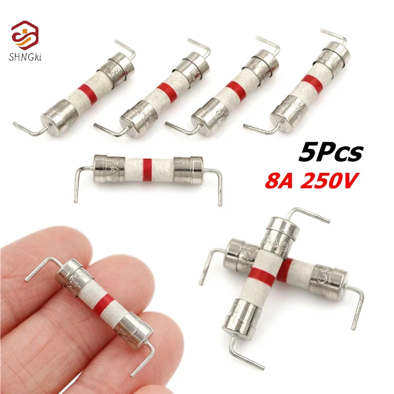 5PCS 5*20mm Ceramic Fuse 8A 250V SLOW-Blow Tube Fuse Wholesale