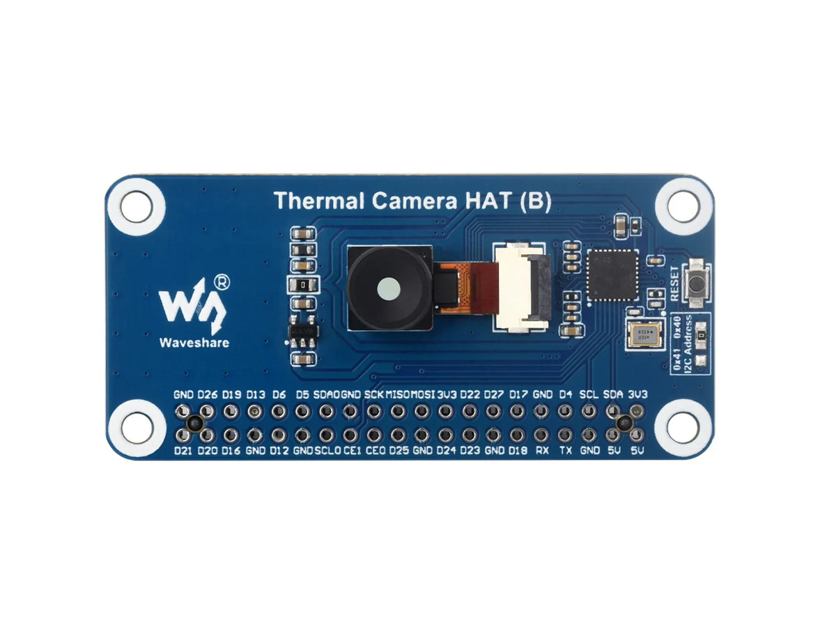 Thermal-90 Camera HAT (B) Waveshare Long-wave IR Imaging For Raspberry Pi Options For 45 90 FOV Raspberry Pi IR Camera 80x62