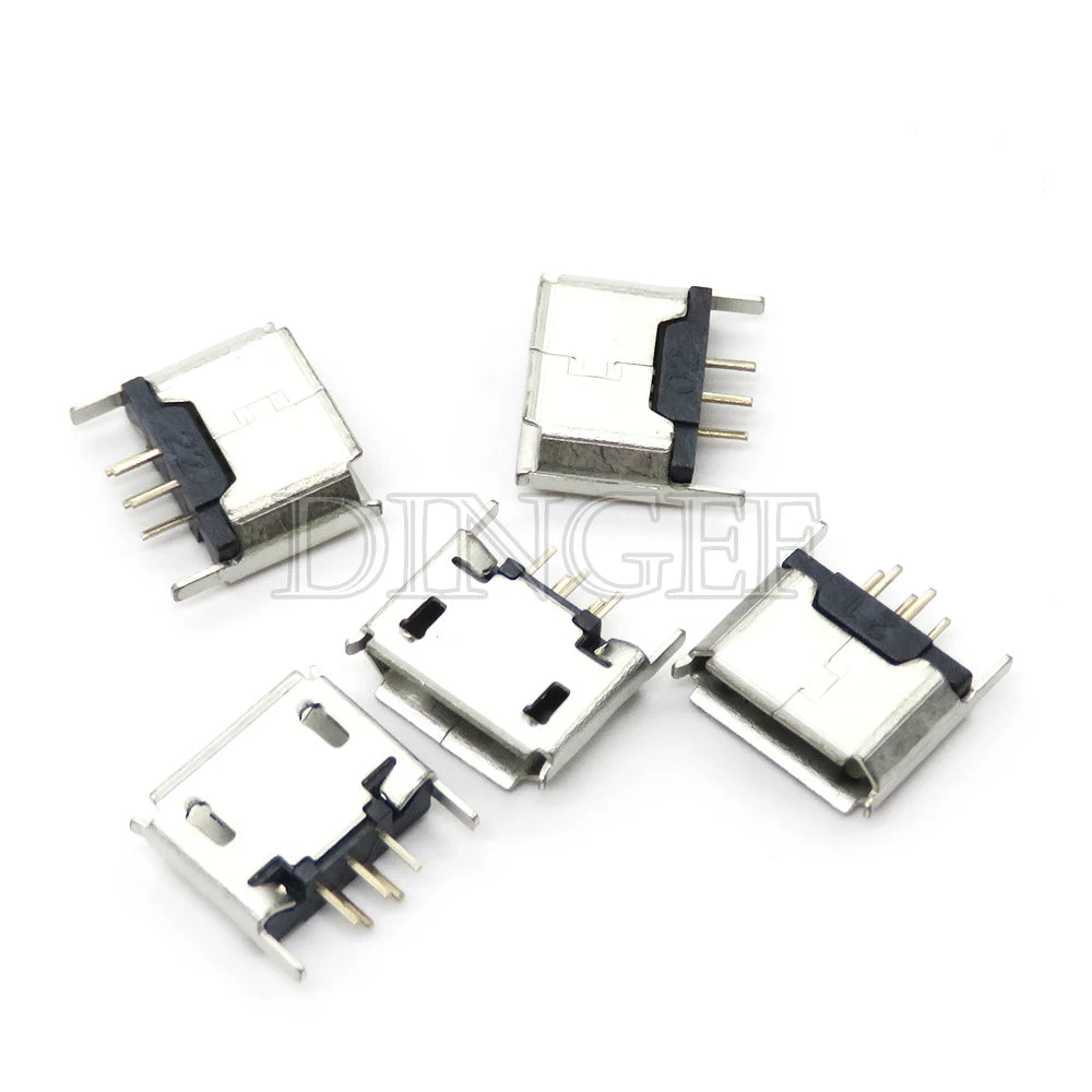 20PCS 5 Pin 10 Pin SMT Socket Connector Micro USB Type B Female Placement 12 Models SMD DIP Socket Connector
