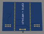 The NRF24L01 adapter board is mainly designed to match the ESP32 development board ESP32 DevKitC  standard 25.4mm width