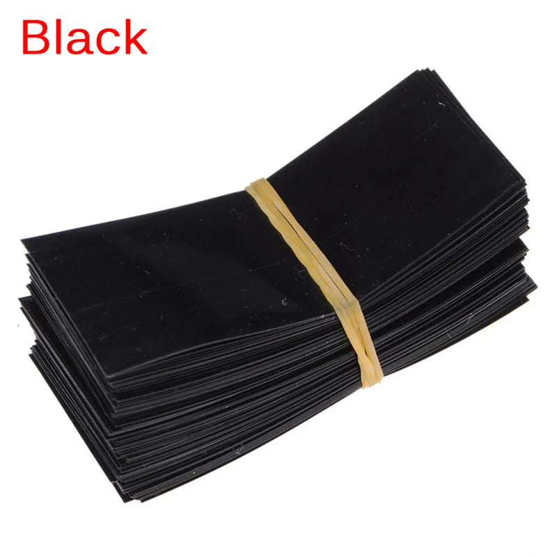100pcs Li-ion 18650 Battery Wrap PVC Heat Shrink Tubing Precut For Battery Film Tape Battery Cover Shrinking Tube