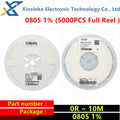 5000PCS SMD Chip Resistor 0805 1% 1/4W 0R ~ 10M 1K 4.7K 10K 47K 100K 0 10 100 330 470 ohm 0 10R 100R 220R 330R 10K 470R 1M 10M