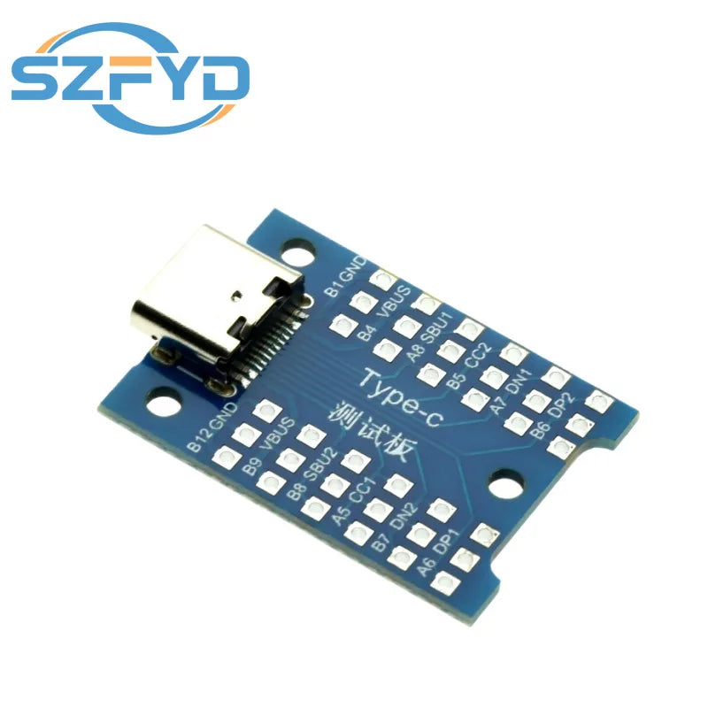 1-10pcs Type-C Breakout Board USB Interface USB Test Charging Board Type-C USB 3.1 Test PCB Board Adapter Connector