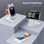 Magnetic Fast Wireless Charger Station For Magsafe iPhone 16 15 14 13 12 Pro Max Desktop Foldable Smartphone Charging Stand Dock