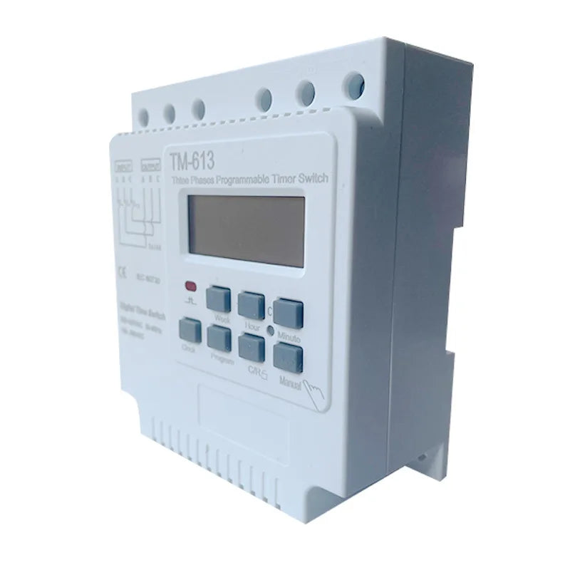 Three-phase and Three wire 380V/415V Time Switch Digital Timer Switch Time 16 Times on/off Time Set Range 1min-168hours