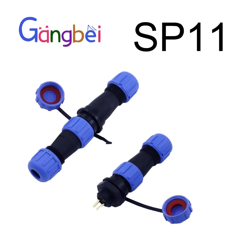 SP11 Series Waterproof Aviation Plug Connector IP68 Cable Joint SP1110P2 SP1112S2  Durable Electrical Connector for Outdoor Use