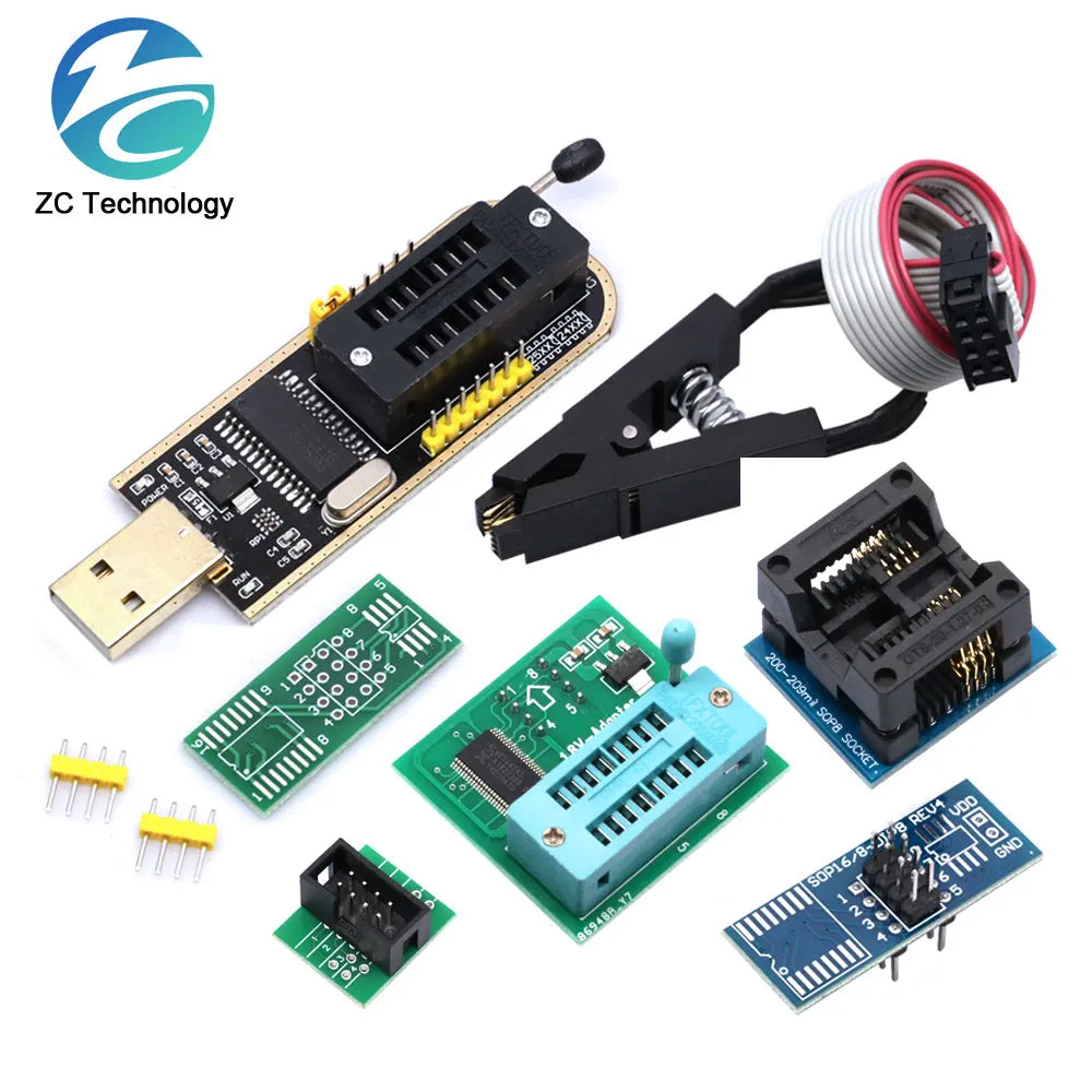 Original CH341 24 25 Series EEPROM Flash BIOS USB Programmer Module + SOIC8 SOP8 Test Clip For EEPROM 93CXX / 25CXX / 24CXX