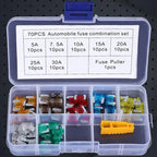 New·71Pcs 5A 7.5A 10A 15A 20A 25A 30A Mixed Sizes Low Profile Kit Micro Mini Blade Fuse Auto Car Truck Motorcycle Fuses