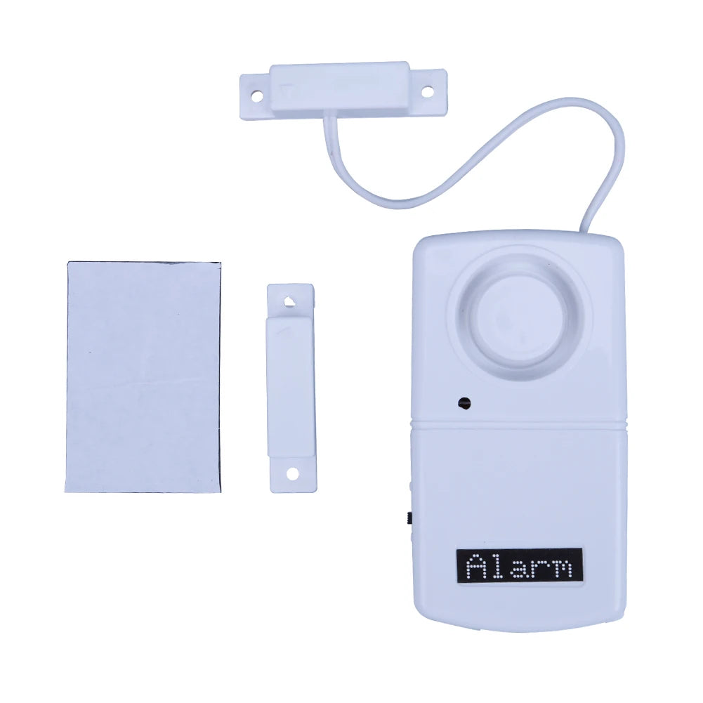 Mini Window Magnetic Alarm System Battery Powered Sticky  Alarm Sensor Easy Installation Lightweight for Factory Company