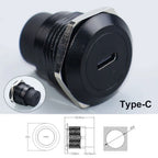 YanXI 1pc Round Socket Module D Type RJ45 Straight Through Network Type-C USB2.0 USB3.0 Connector Panel Mounting HDMI-Jack CAT6