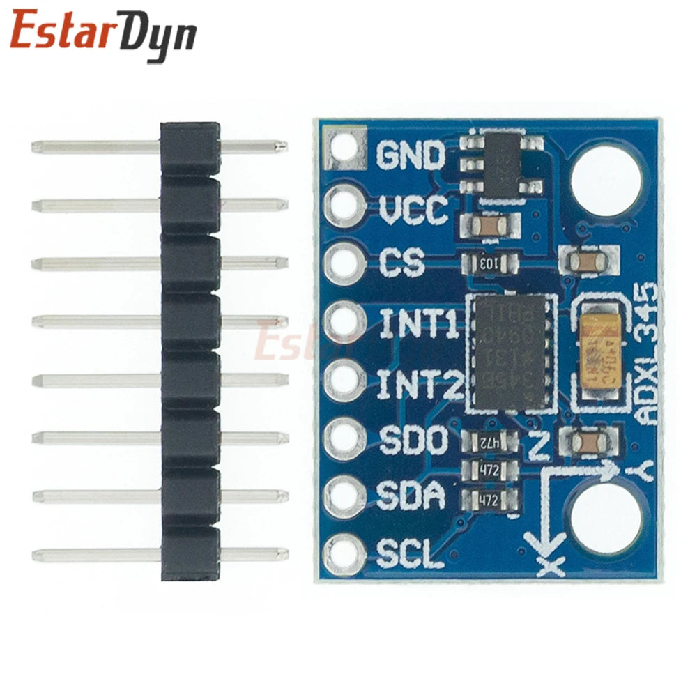 Estardyn GY-291 ADXL345 3-Axis Acceleration Tilt Sensor Module, I2C/SPI 3.3V/5V for Raspberry Pi