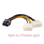 Multi Models 8Pin Adapter Splitter Power Cable 6Pin Cable 8Pin Cable SATA Cable Molex 4Pin for PCI Express GPU Video Converter