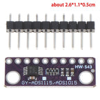 ADS1115 4 Channel 16Bit ADC Board Adjustable Gain High Precision Module for Low Power Consumption Electronic Projects Raspberry