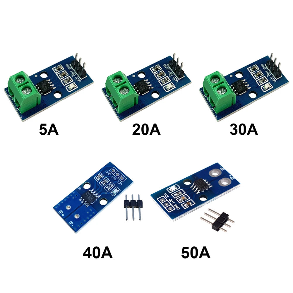 ACS712 High Efficient Hall Current Sensor Module High Precision DC Current Sensor Module Detector DC5V for Arduino