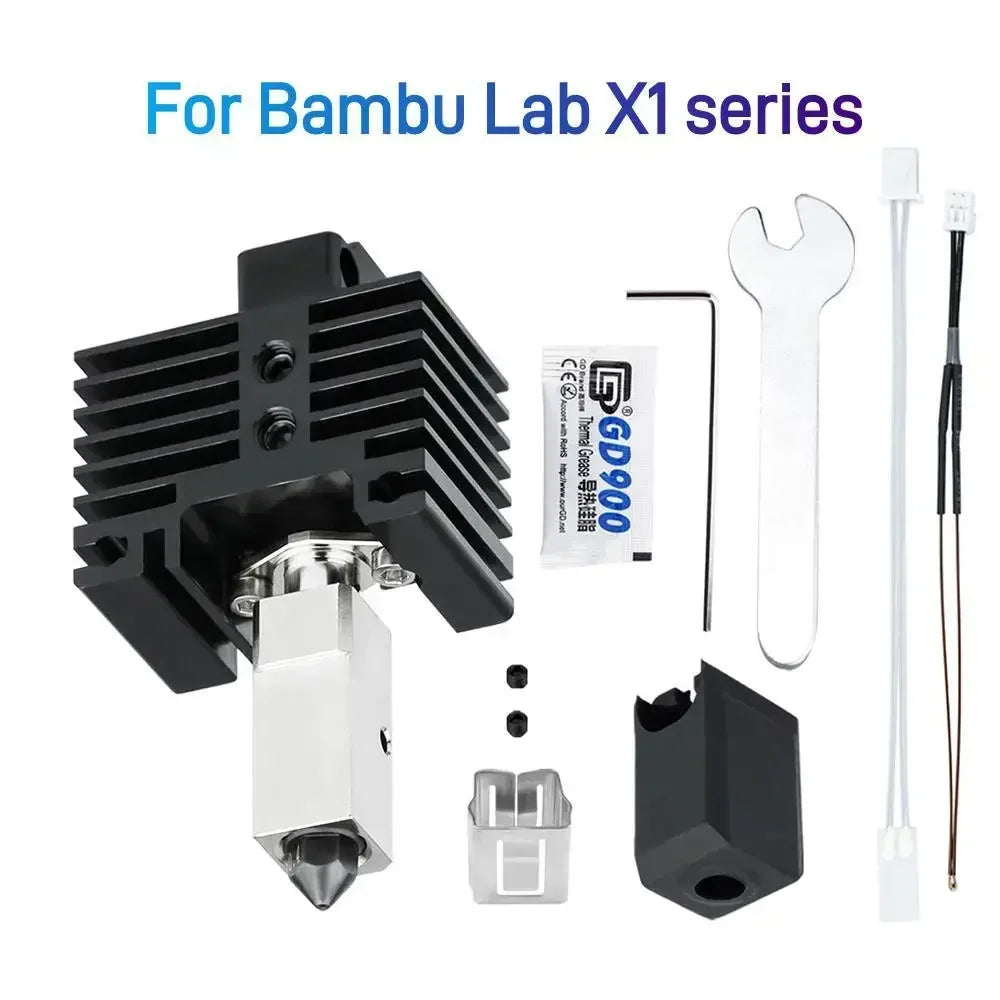 Bamboo Lab X1 P1 Hotend Cooling Fan with Cable for 3D Printer Rapid Accessories Heater Thermistor Compatible with X1C P1S P1P Mo