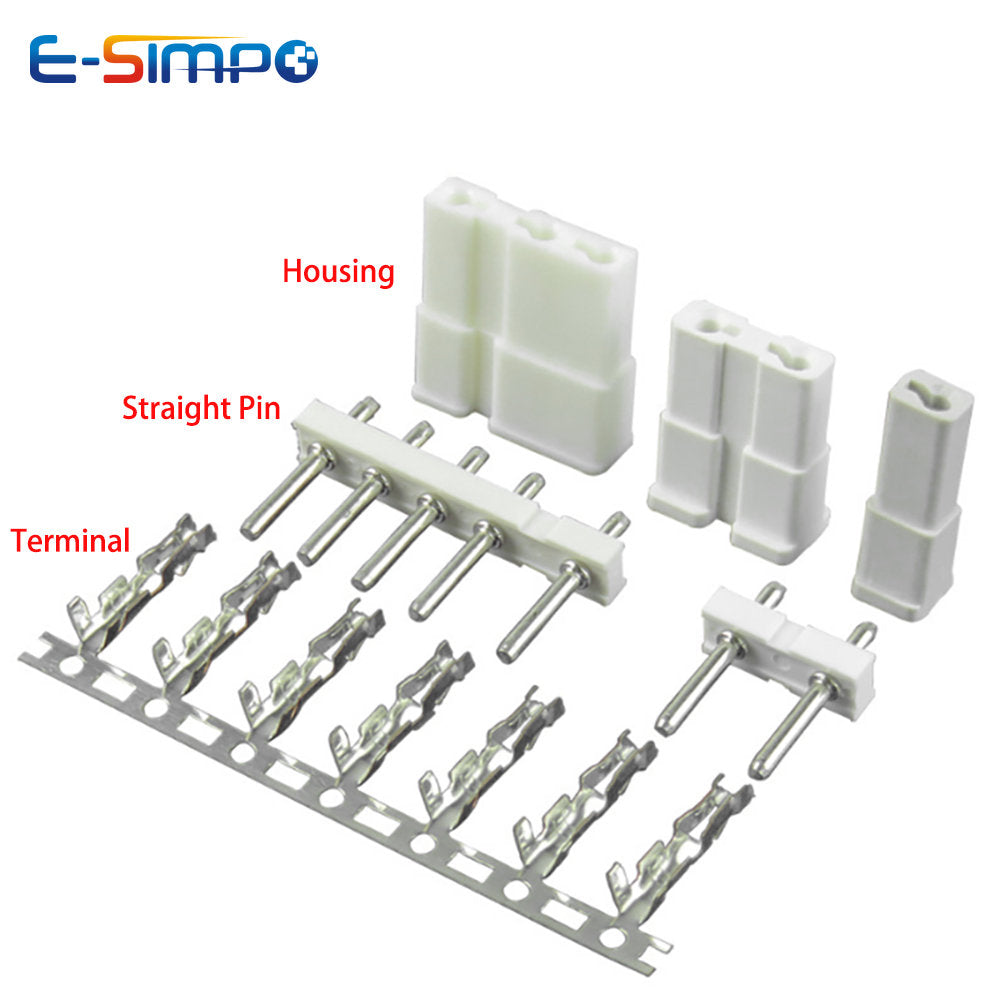 TJC2 7.5/5.0mm Straight Pin Header Plug Housing Terminal 1P 2P 3P 4P 5P 6P 1+1 1+2 1+3 1+4 1+5  Strip Bar Wire Connector Harness