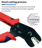 Electrician Pressed Pliers Crimping Tool with Interchangeable Dies Ratcheting Wire Crimper for Electrical Terminals Connector
