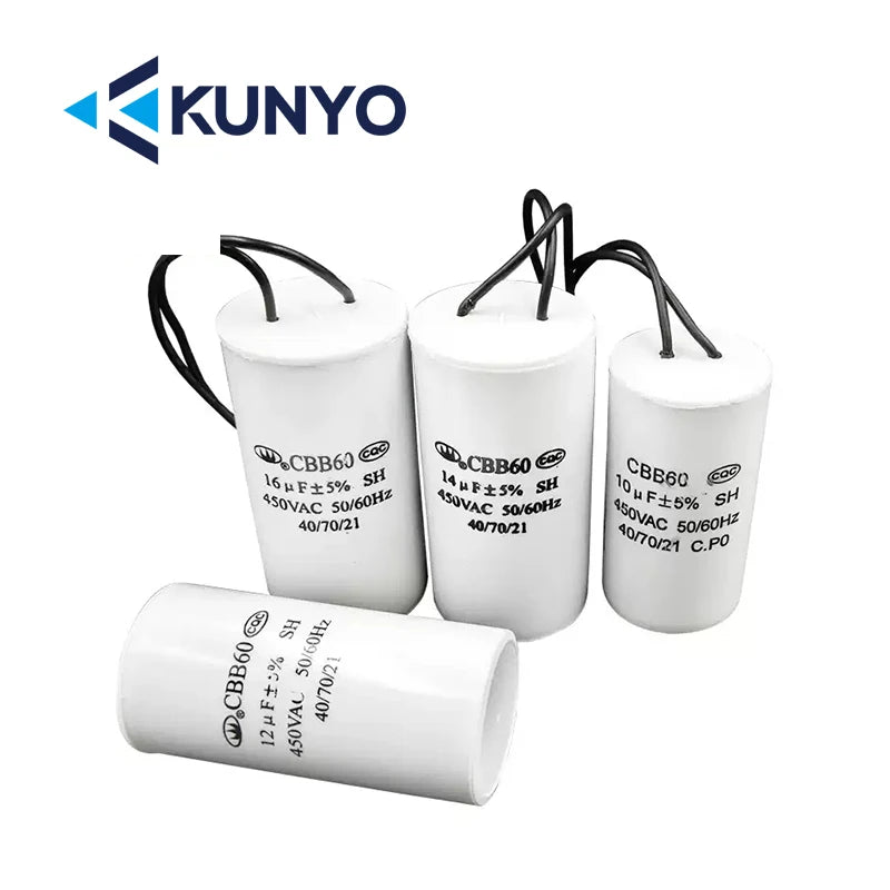 1PCS CBB60 450V Starting Capacitor Motor Run Capacitors 4UF-60UF 4 Pin with Screws for Electric Motor/washing Machine 10uf 20uf