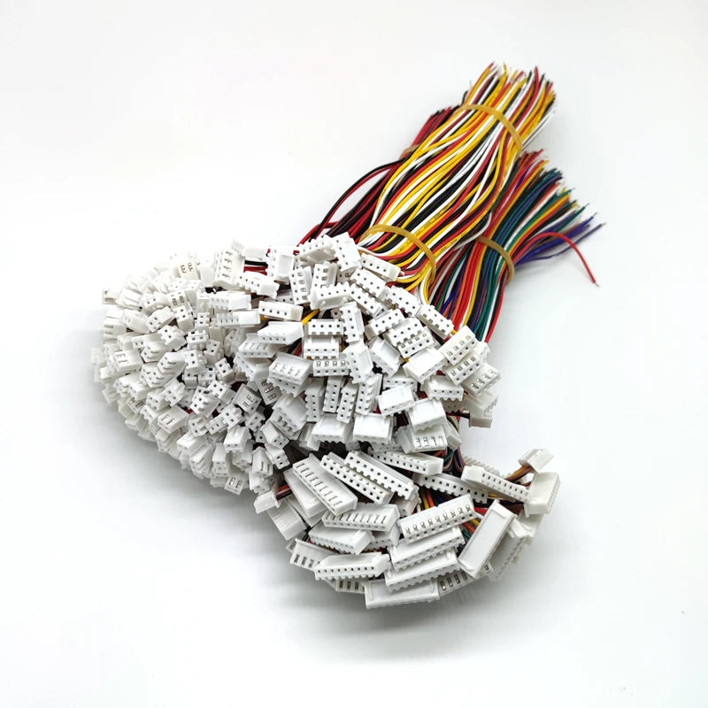 100Pcs/lot JST XH 2.54mm2/3/4/5/6/7/8/9/10/12 Pin Connector Plug Wire Cable 10/20/30cm Length 2.54MM Single Head Connector Wire