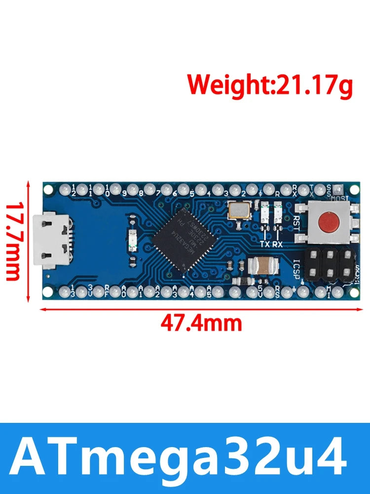 ATmega32u4 5V 16Mhz Expansion Board Module For Arduino Micro Compatible For R3 Nano Replace Pro Mini Microcontroller ONE ATmega