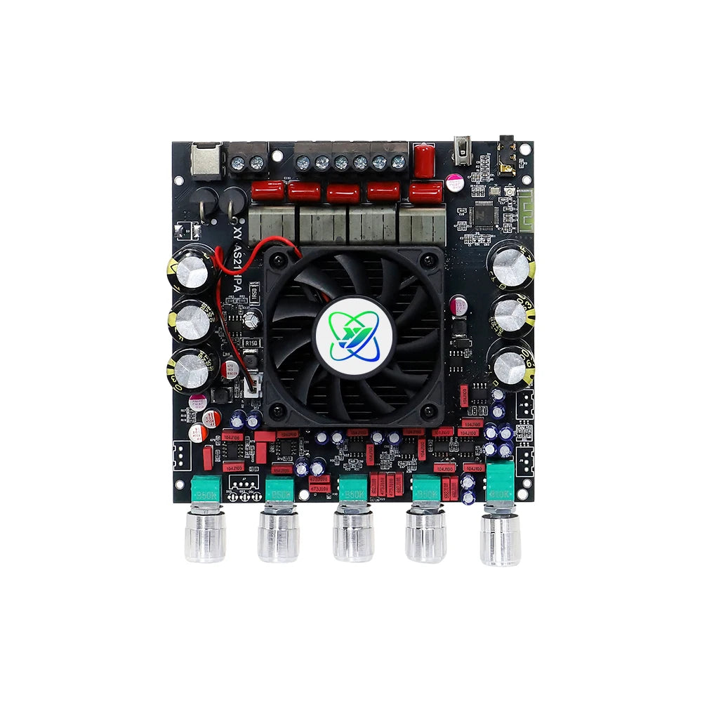 AS21 TPA3255 Bluetooth 5.2 2.1 Channel Power Audio Stereo Subwoofer Amplifier Board 300WX2+600W TREBLE Bass Note Tuning AMP