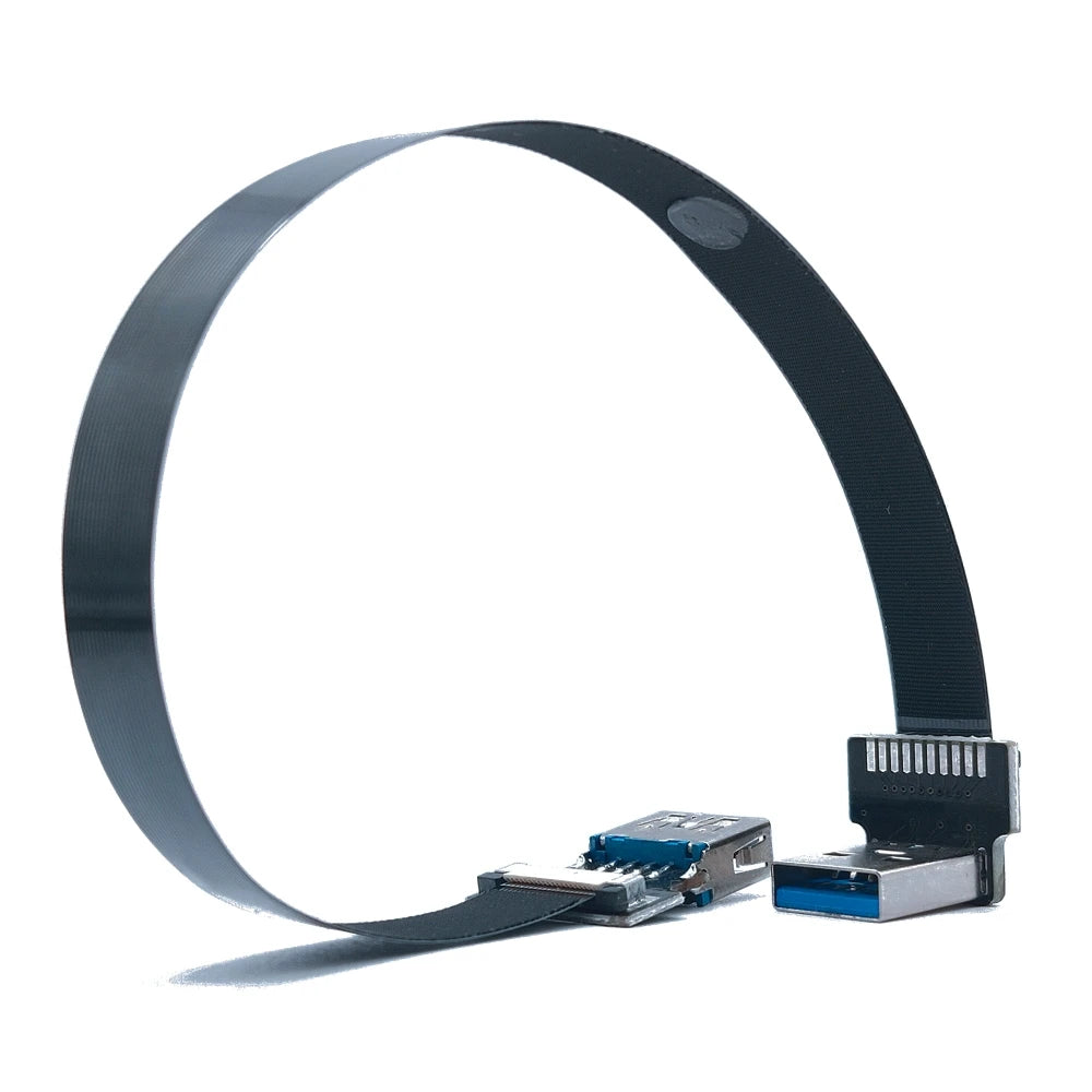 USB 3.0 male female conversion fpc elbow USB flat extension cable with 90 ° left and right bending USB port