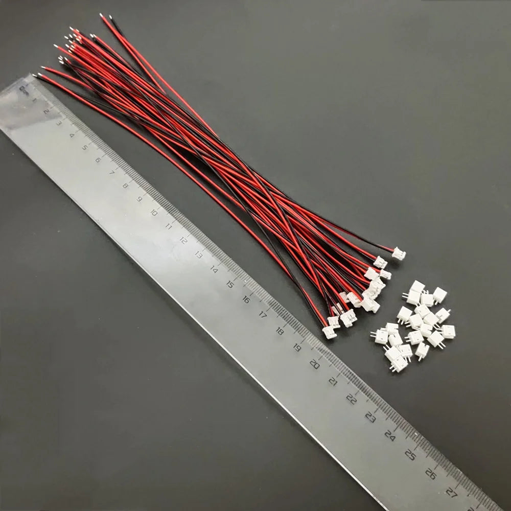 5/10/50 Sets ZH1.5mm Pitch Mini Micro JST Connector 2Pin Single Head Pre-wired Cable 10cm 15cm 20cm Wire Plug