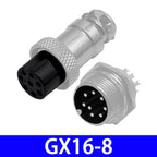 GX16 Male and Female Aviation Connector Wire Panel Metal Connector 16mm GX16-2 / 3/4/5/6/7/8/9/10 Pin 2P Aeronautical Plug