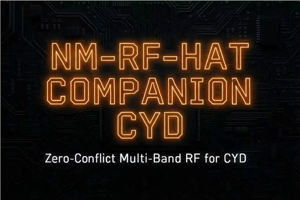 NM-RF-Hat Companion Hat Bruce CC1101 nRF24 PN532 IR TX/RX 433M OOK Power Mgmt TF Slot Multi-Band RF With GPS for ESP32-2432S028
