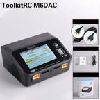 ToolkitRC M6DAC 350W X 2 USB-C 65W AC/DC Dual Smart Charger Discharger for 1-6S Lipo LiHV Lion NiMh Pb Battery with 15A Balance
