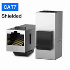 ZOERAX CAT7 CAT6A CAT6 Coupler RJ45 Keystone Shielded Coupler, Shielded Female to Female RJ45 Inline Coupler Keystone Jack