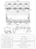 RJ45 1 2 4 6 8 Port Shielded Modular 21MM PCB Jack 8P8C Right Angle Through Hole Pcb Network Connector