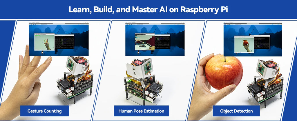 SunFounder AI Fusion Lab Kit for Raspberry Pi 5/4/3B+/Zero 2w, LLMs ChatGPT/Gemini/Grok, YOLO&OpenCV & MediaPipe, Python