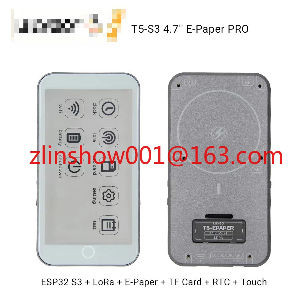 T5 E-Paper S3 Pro E-Ink Display ESP32-S3 4.7-inch E-Paper Module LoRa SX1262 TF Card RTC PCF8563 Touch Battery GPS