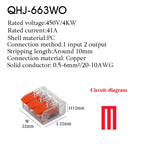 Wire Connector Electrical Lever Strip Connectors Cage Spring Universal Compact Quick Wiring Conductors Push-in Terminal Blocks
