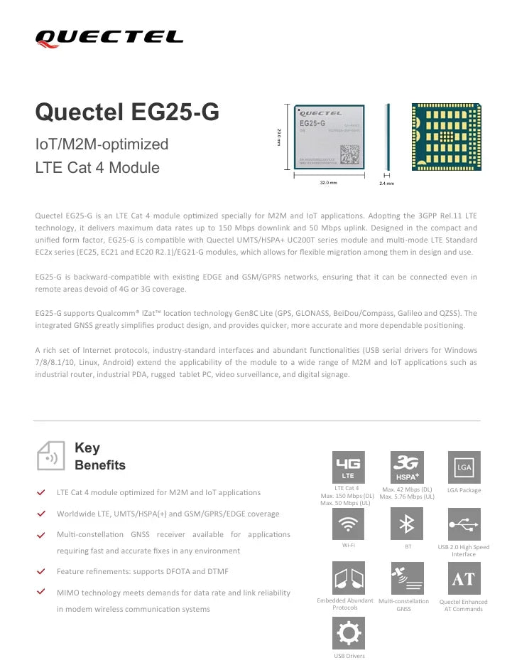 Quectel EG25-GGB EG25GGB-256-SGNS Mini Pcie Module With/without SIM Card Slot Compatible With EC25 Module CAT4 Global Band