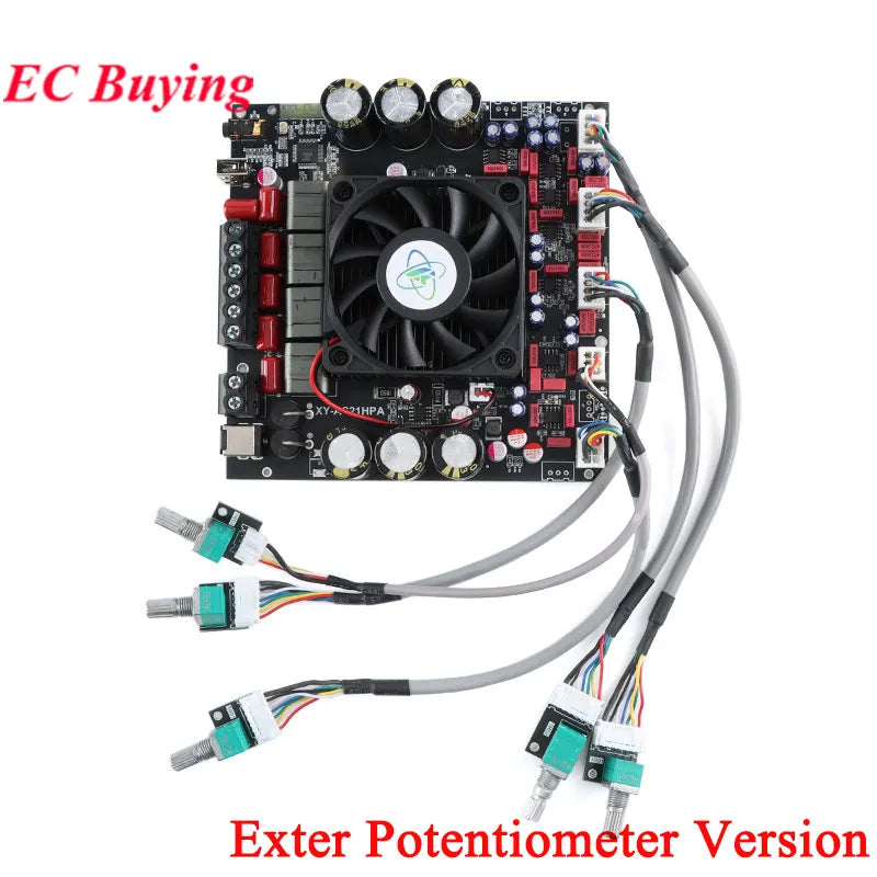 AS21HPA High-Power Bluetooth-BT 5.2 Digital Amplifier Board 2.1 Channel Class D Subwoofer 300W*2+600W TPA3255 Speaker Module